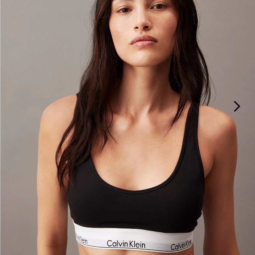 Calvin Klein Black Icon Cotton Modal Lightly Lined Scoopneck Bralette
